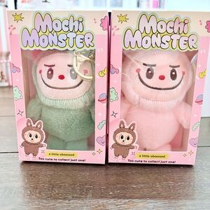 Plush Toy Set - Pink and Green